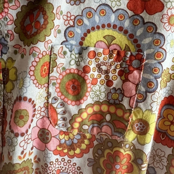 Unbranded (tag cut out) 70s, Retro style floral print mini dress. - Picture 8 of 9